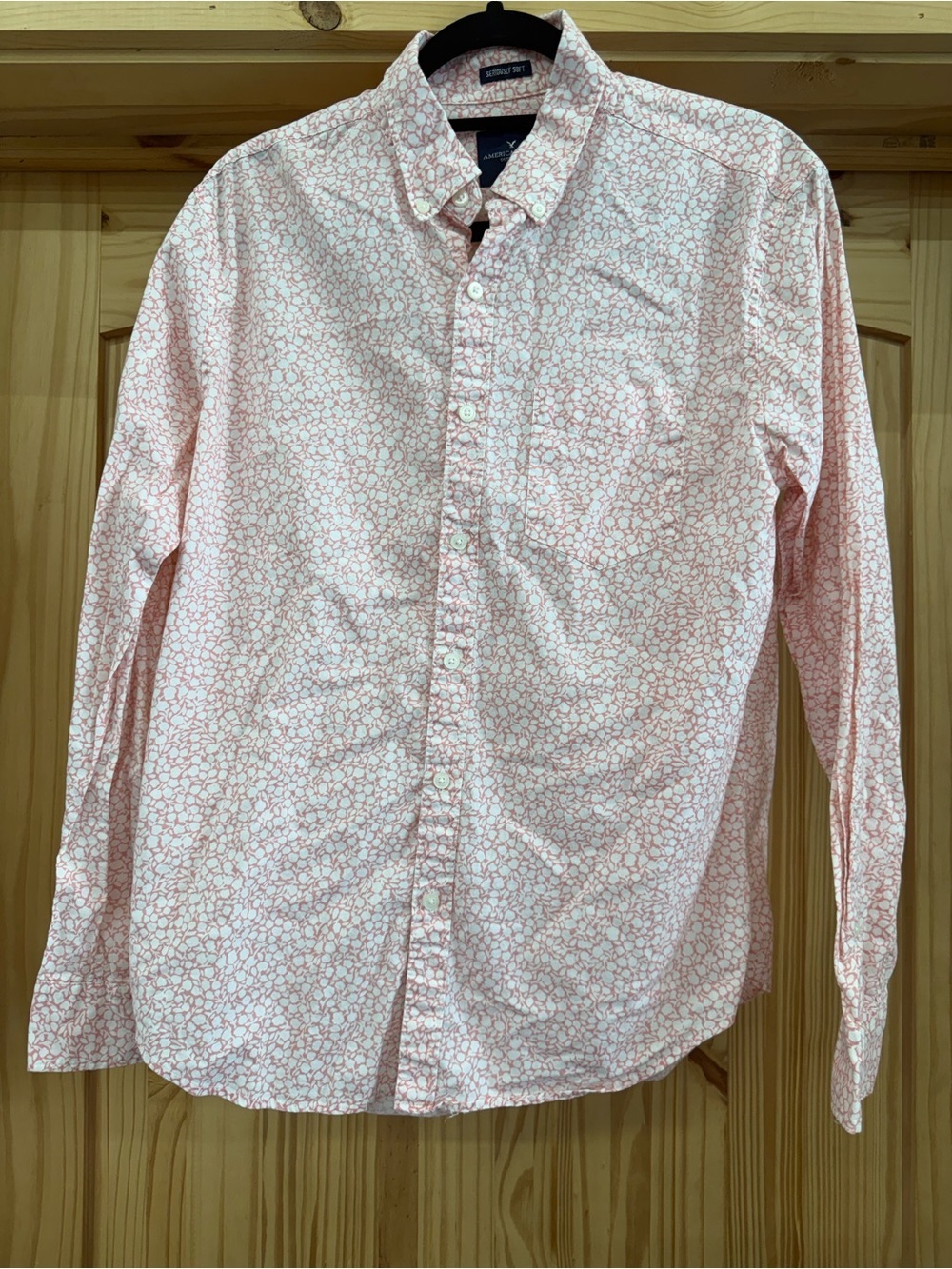 American Eagle Button-Down Floral Print Men's Shirt